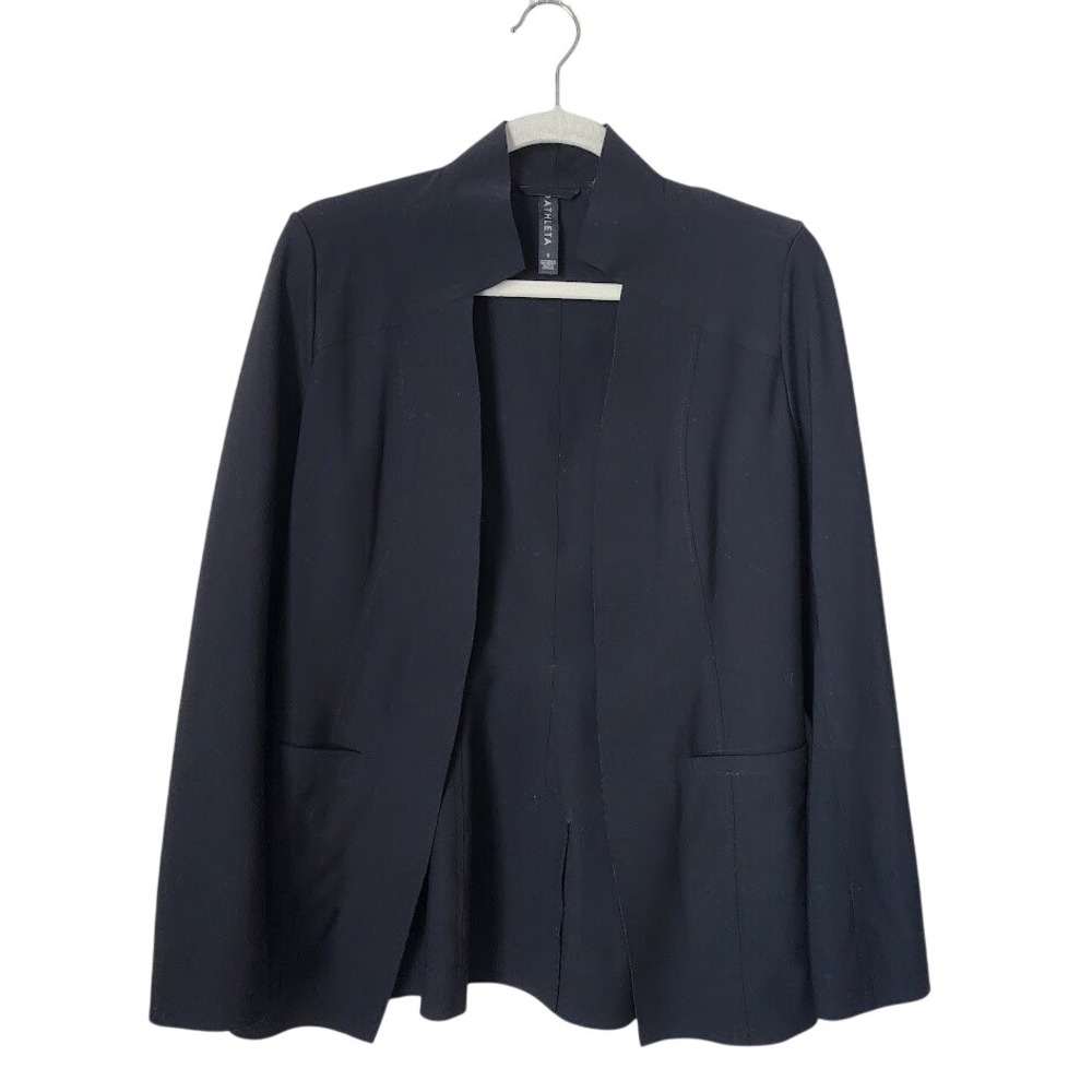 ATHLETA Cosmic Blazer Travel‎ wear Officecore Athleisure in Black size 4